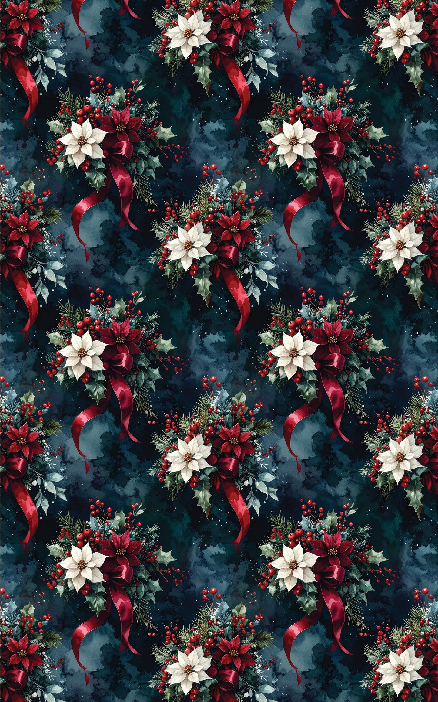 LIMITED TIME | Noir Holiday Bouquet Wrapping Paper
