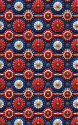 Liberty Star Rosettes Glossy Wrapping Paper - London Penny Gift Wrap
