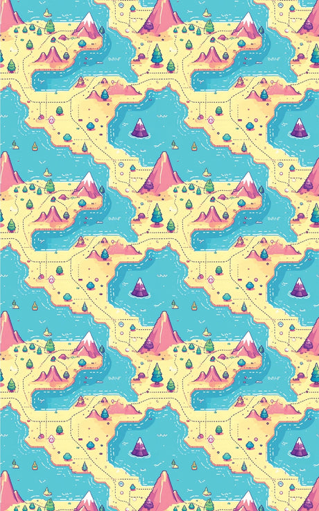 Retro Adventure Map Wrapping Paper - London Penny Gift Wrap