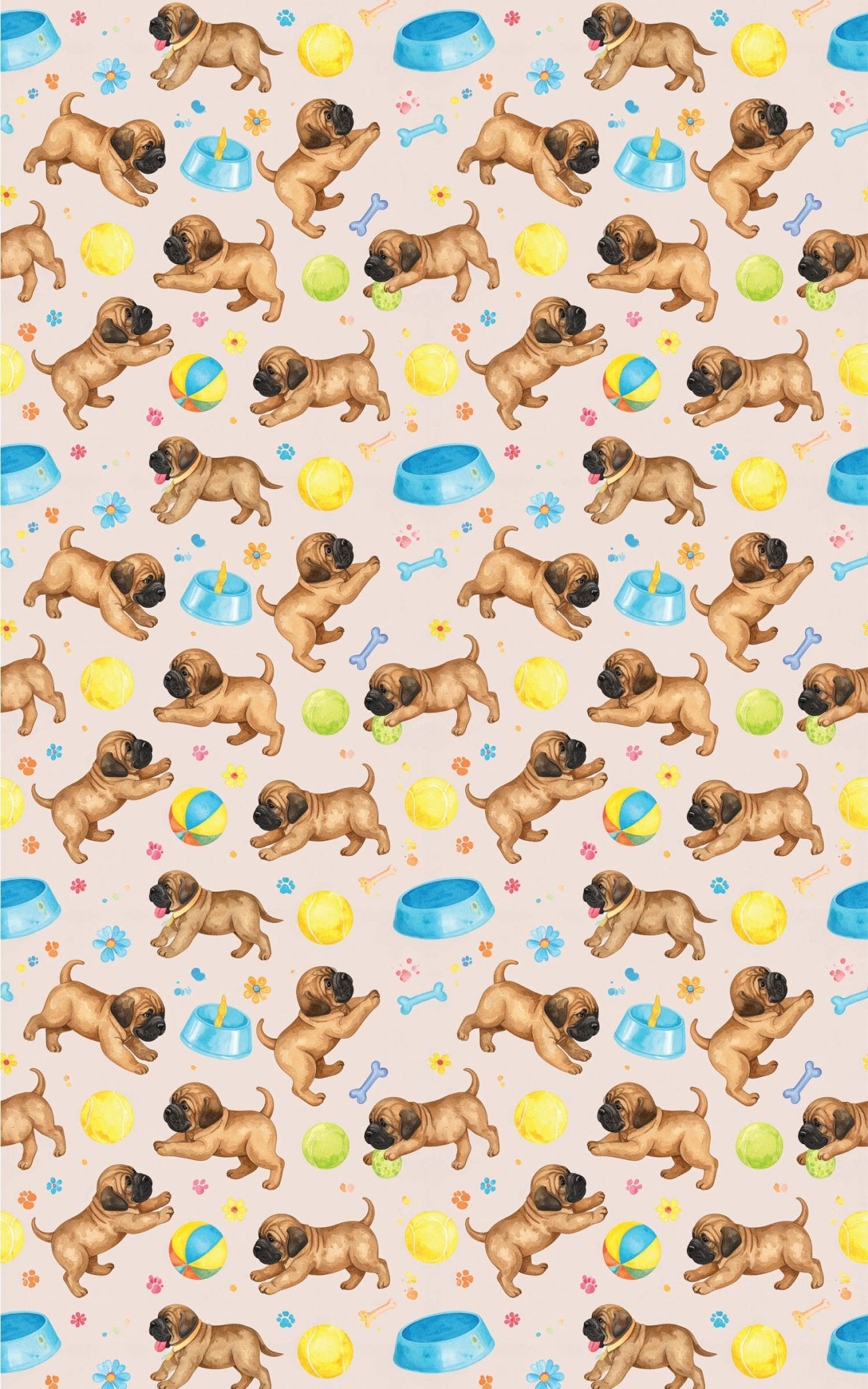 Puppy Playtime (English Mastiff) Wrapping Paper