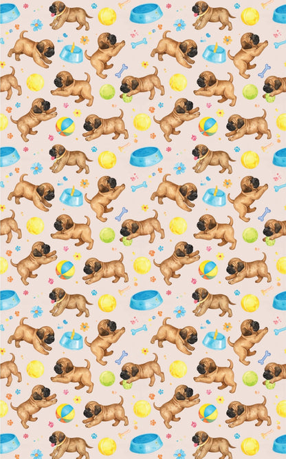 Puppy Playtime (English Mastiff) Wrapping Paper