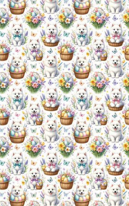 Easter Samoyeds Wrapping Paper - London Penny Gift Wrap