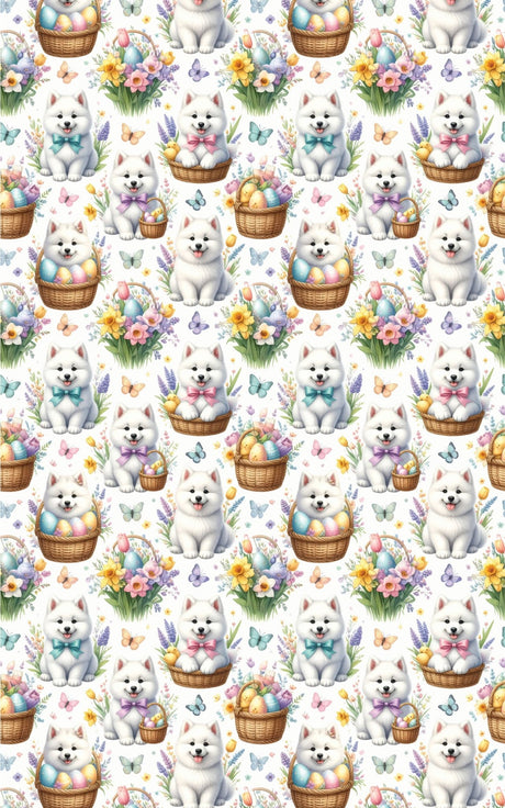 Easter Samoyeds Wrapping Paper - London Penny Gift Wrap