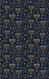 LIMITED TIME | Menorah & Star Elegance Wrapping Paper - London Penny Gift Wrap