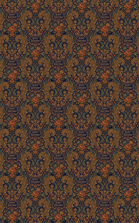 Midnight Celebration Baroque Wrapping Paper - London Penny Gift Wrap