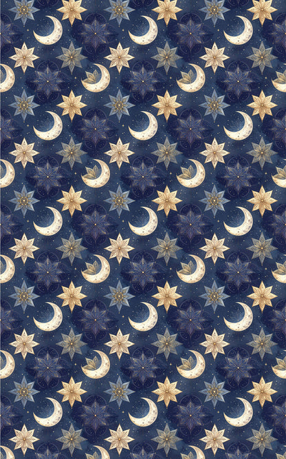 Celestial Garden Moon Wrapping Paper