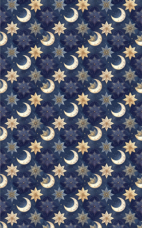 Celestial Garden Moon Wrapping Paper - London Penny Gift Wrap