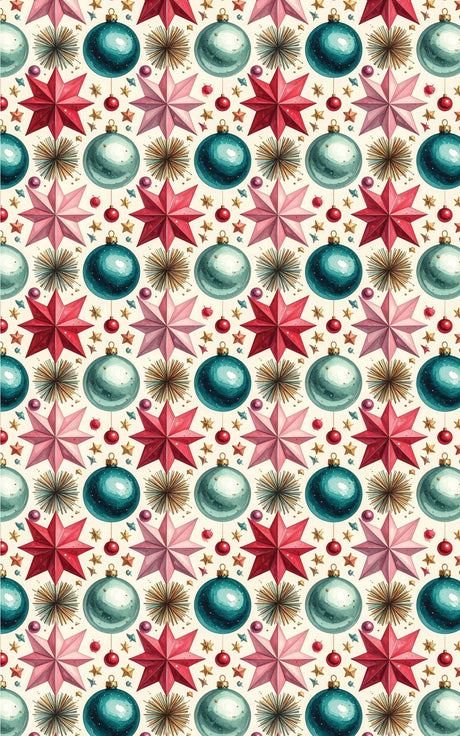 LIMITED TIME | Retro Bauble Celebration Wrapping Paper - London Penny Gift Wrap