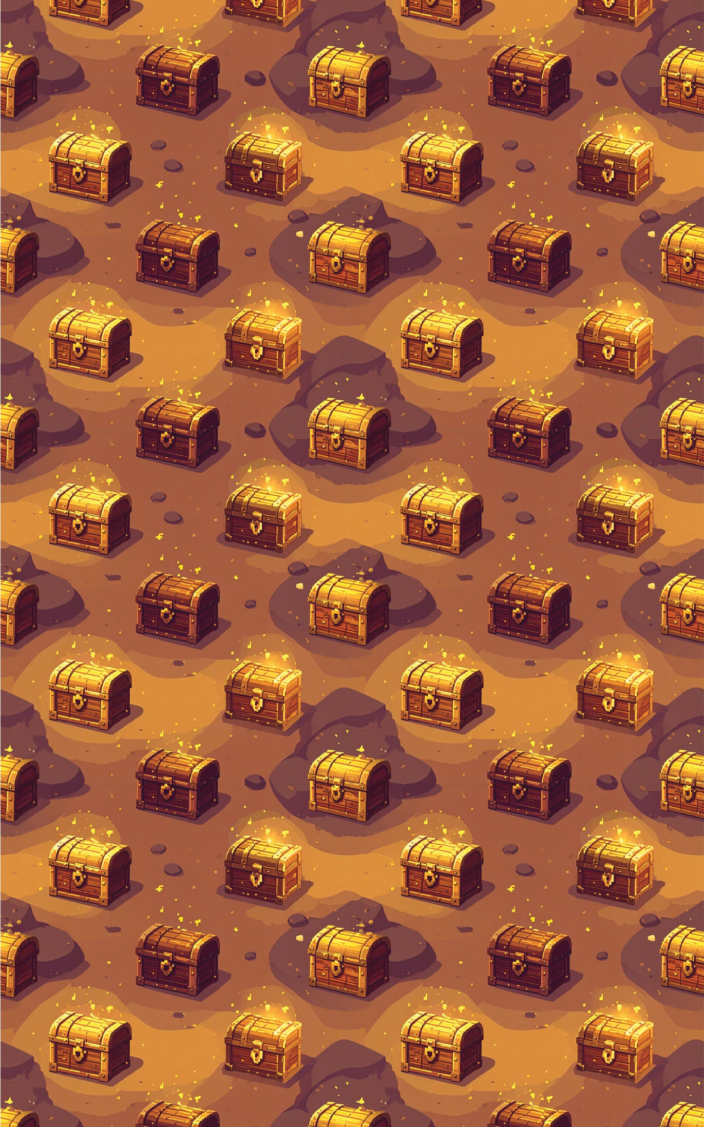 Treasure Chest Loot Loop Wrapping Paper