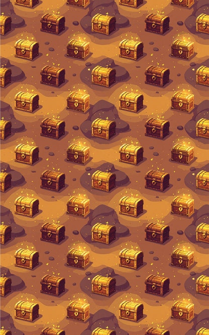 Treasure Chest Loot Loop Wrapping Paper