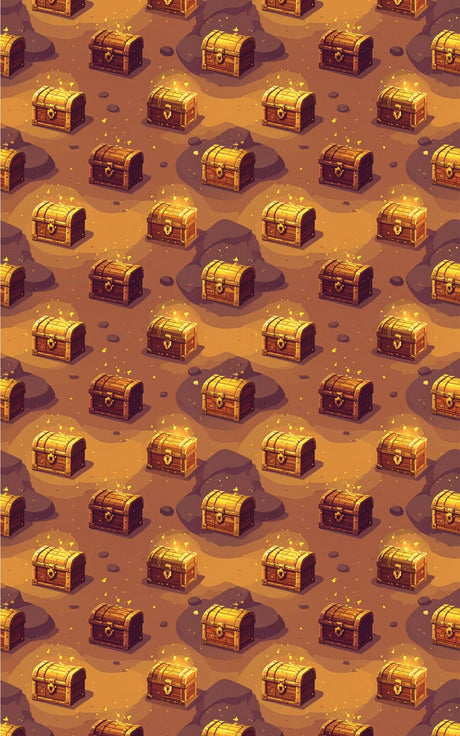 Treasure Chest Loot Loop Wrapping Paper - London Penny Gift Wrap