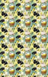 Lemon Orchard Cats (Exotic Shorthair) Wrapping Paper - London Penny Gift Wrap