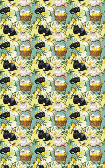 Lemon Orchard Cats (Exotic Shorthair) Wrapping Paper