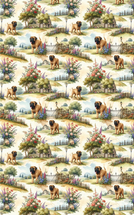 English Countryside Mastiff Wrapping Paper - London Penny Gift Wrap
