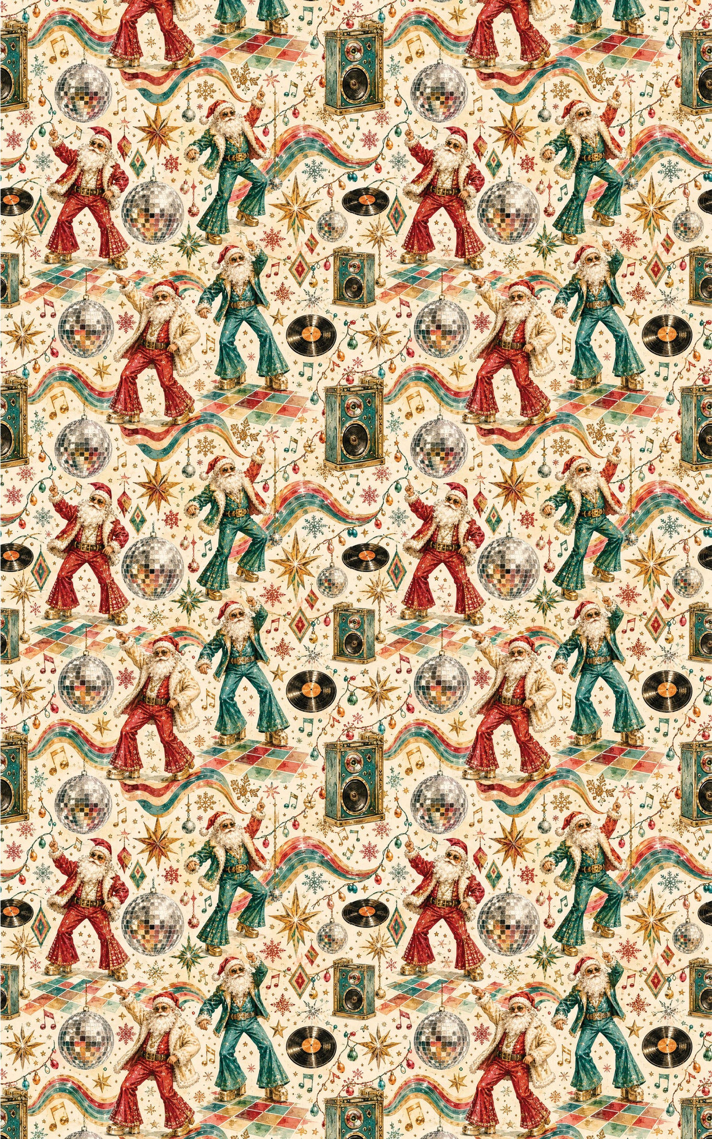 LIMITED TIME | Retro Christmas Dance Party Wrapping Paper