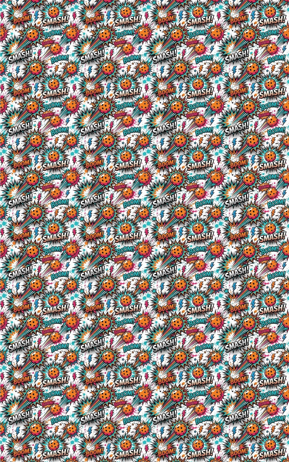 Comic Pop Pickleball Glossy Wrapping Paper - London Penny Gift Wrap