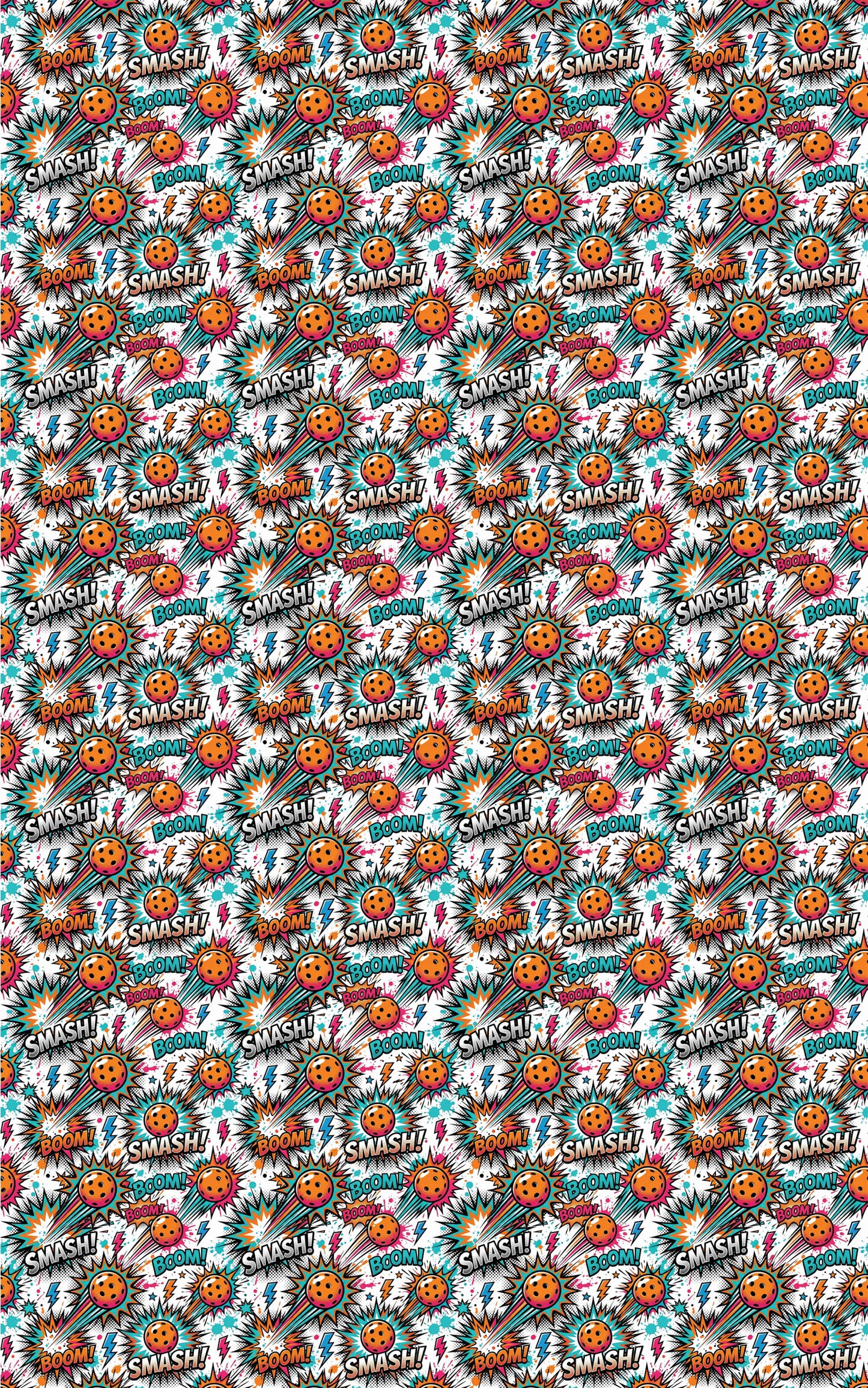 Comic Pop Pickleball Glossy Wrapping Paper