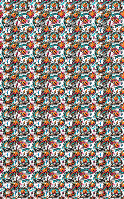 Comic Pop Pickleball Glossy Wrapping Paper