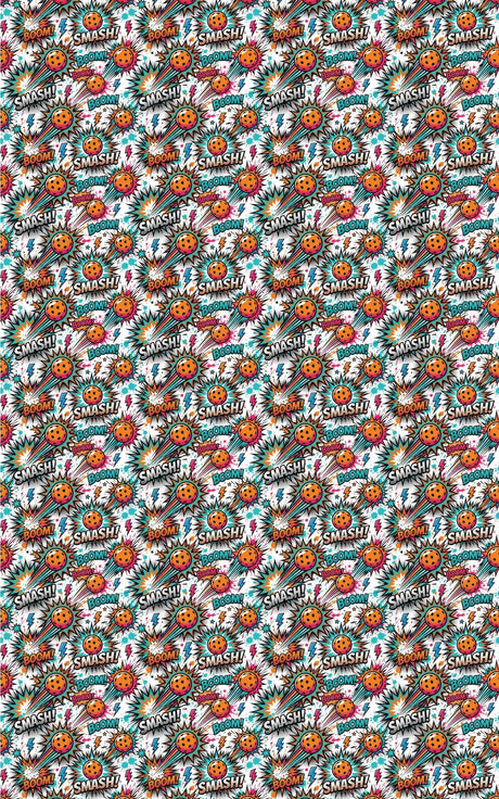 Comic Pop Pickleball Glossy Wrapping Paper - London Penny Gift Wrap