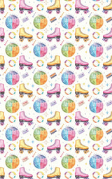 Retro Roller Rink Memories Wrapping Paper - London Penny Gift Wrap