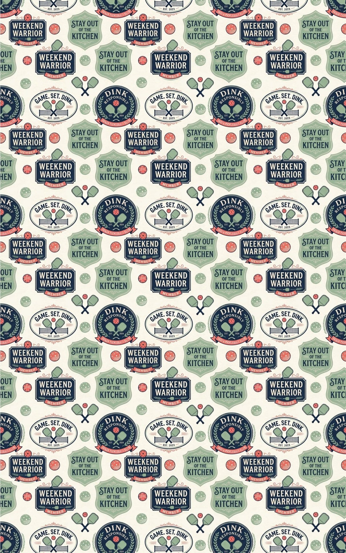 The Pickleball Social Club Wrapping Paper - London Penny Gift Wrap