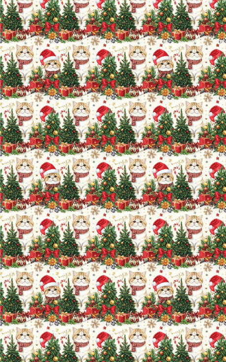 Holiday Exotic Shorthairs Wrapping Paper - London Penny Gift Wrap