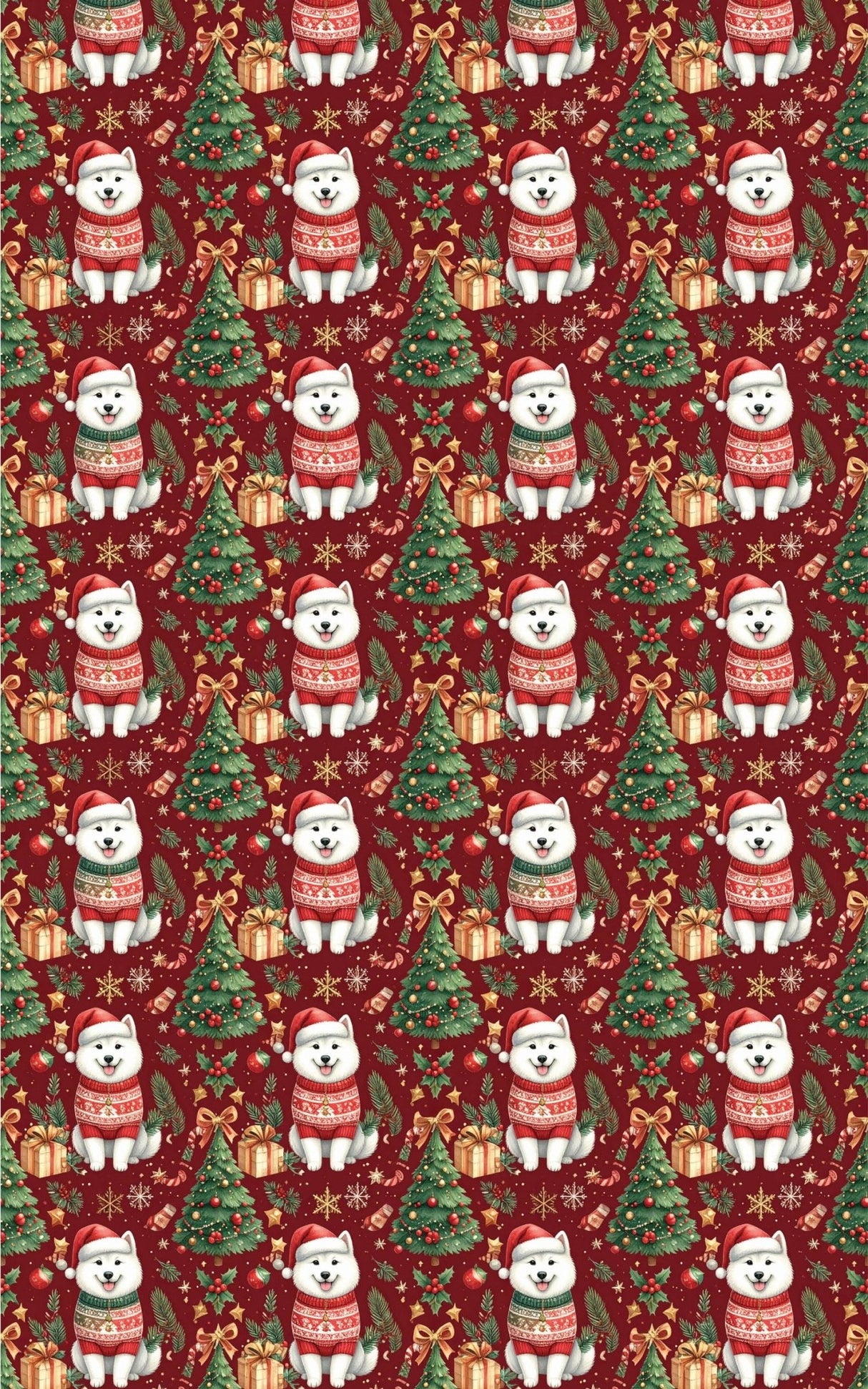 Christmas Samoyed Celebration Wrapping Paper - London Penny Gift Wrap