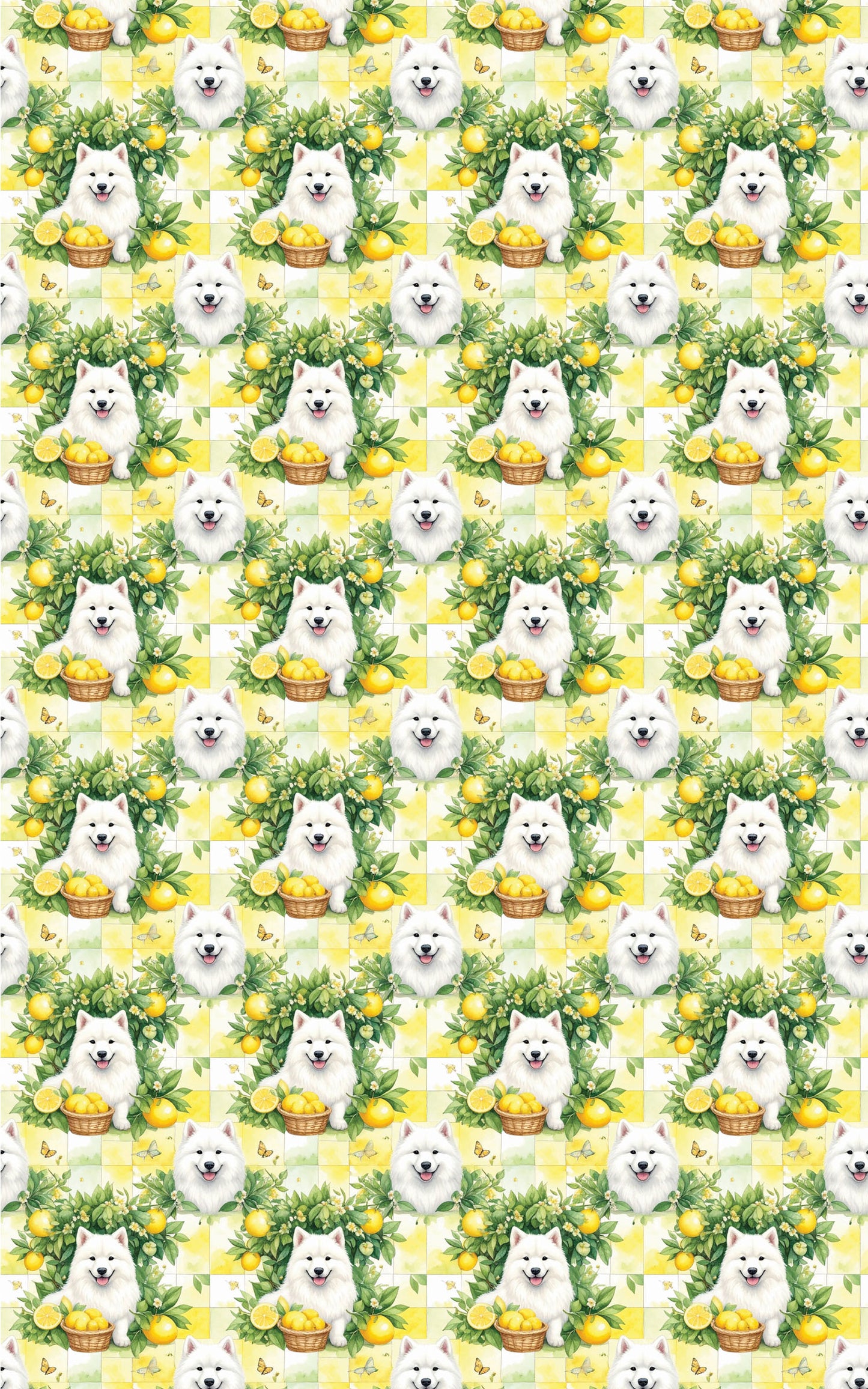 Samoyed Lemon Orchard Wrapping Paper
