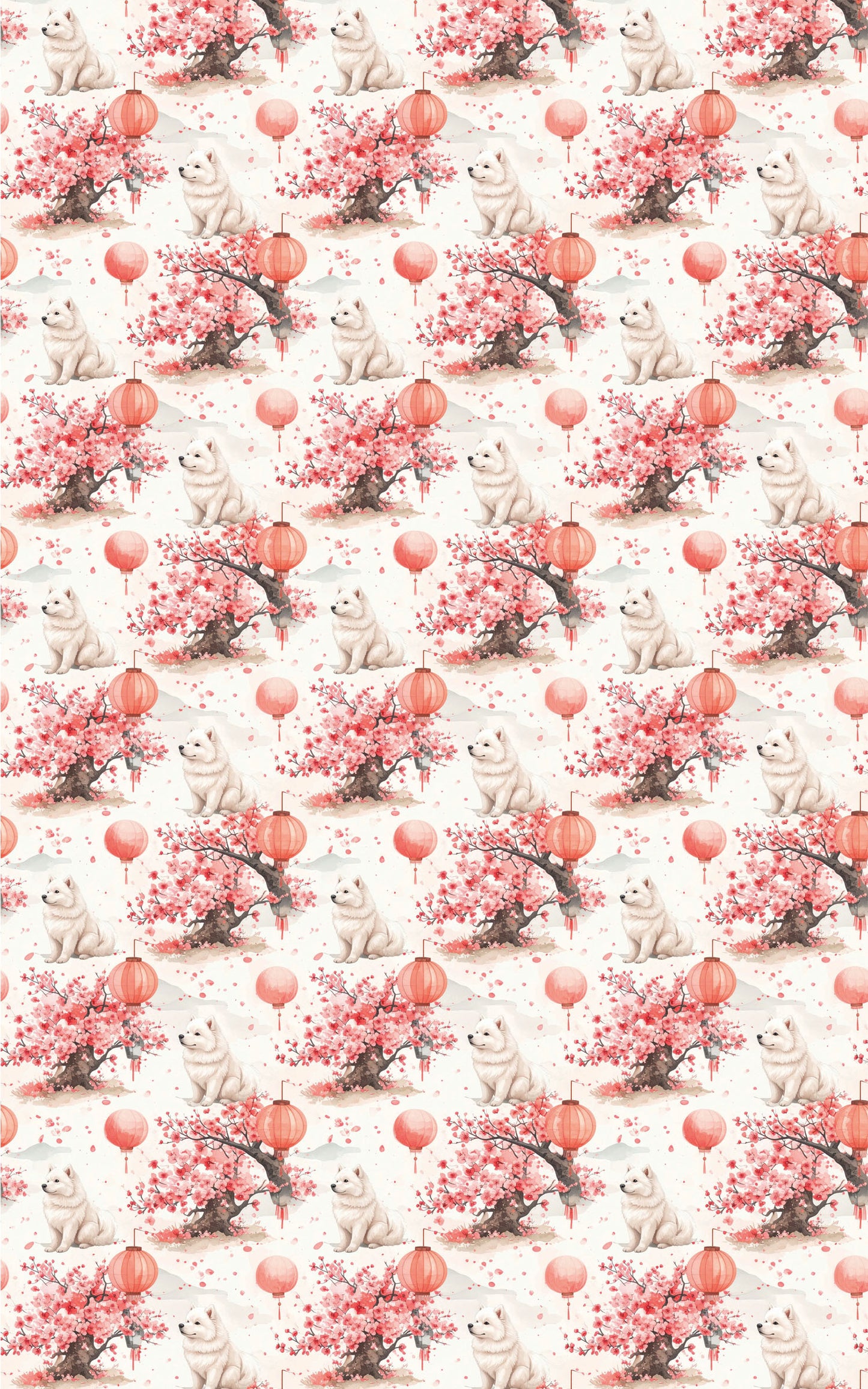 Samoyed Cherry Blossom Festival Wrapping Paper