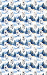 Samoyed Winter Wonderland Wrapping Paper - London Penny Gift Wrap