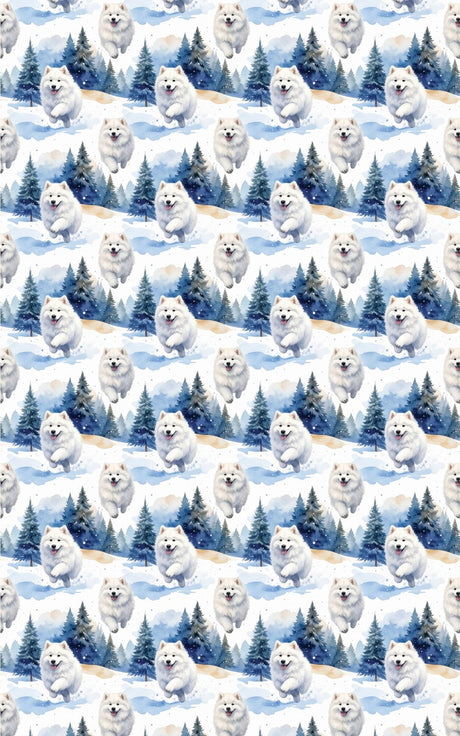 Samoyed Winter Wonderland Wrapping Paper - London Penny Gift Wrap