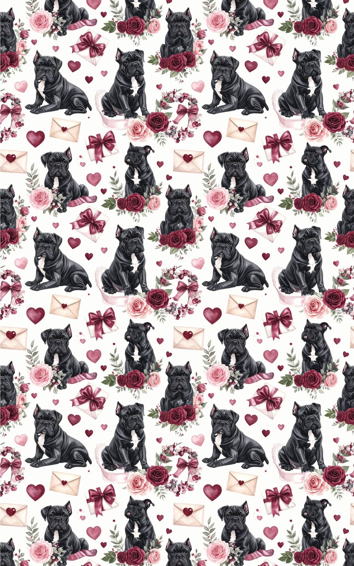 Valentine's Romance (Cane Corso) Wrapping Paper - London Penny Gift Wrap