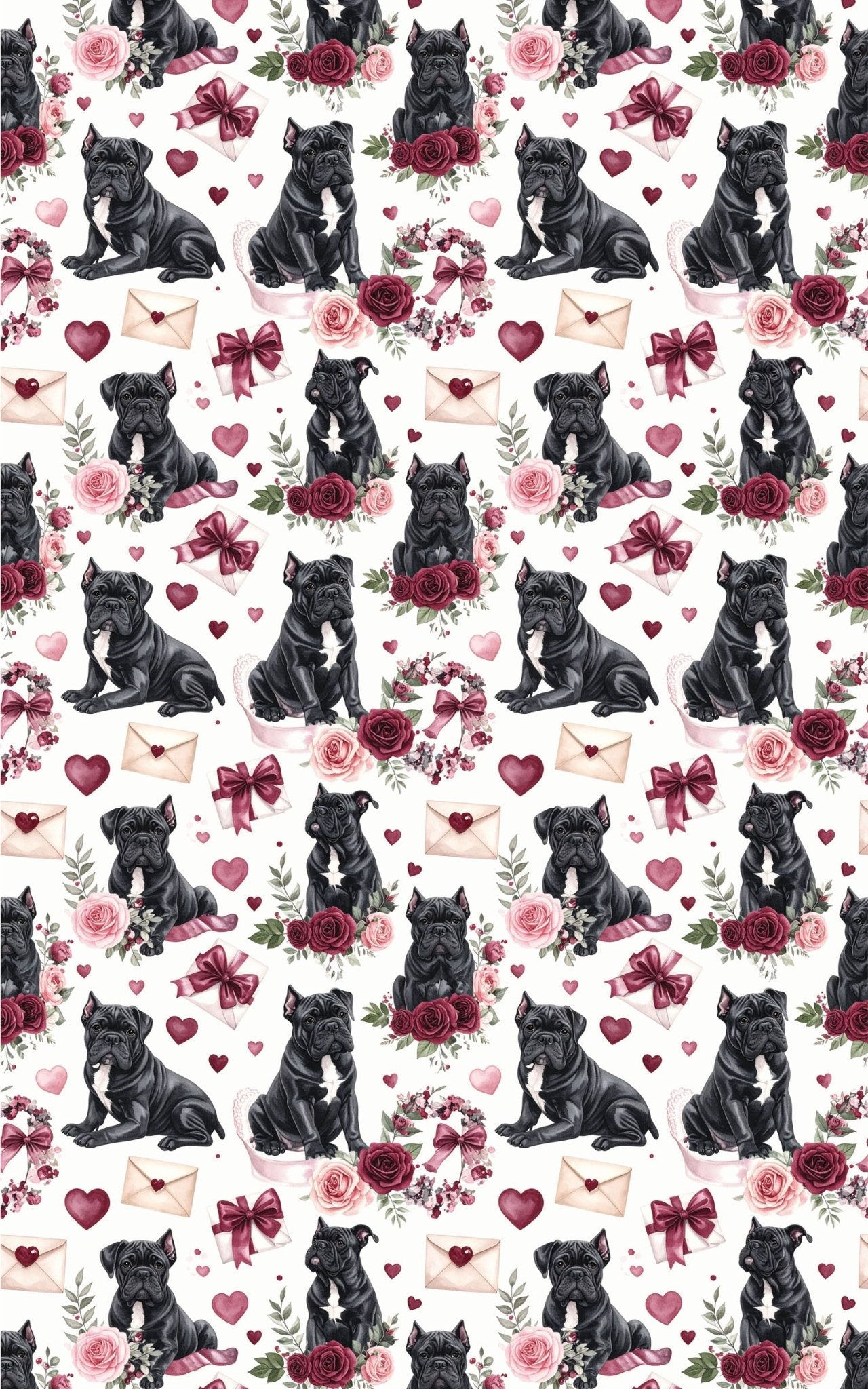Valentine's Romance (Cane Corso) Wrapping Paper - London Penny Gift Wrap