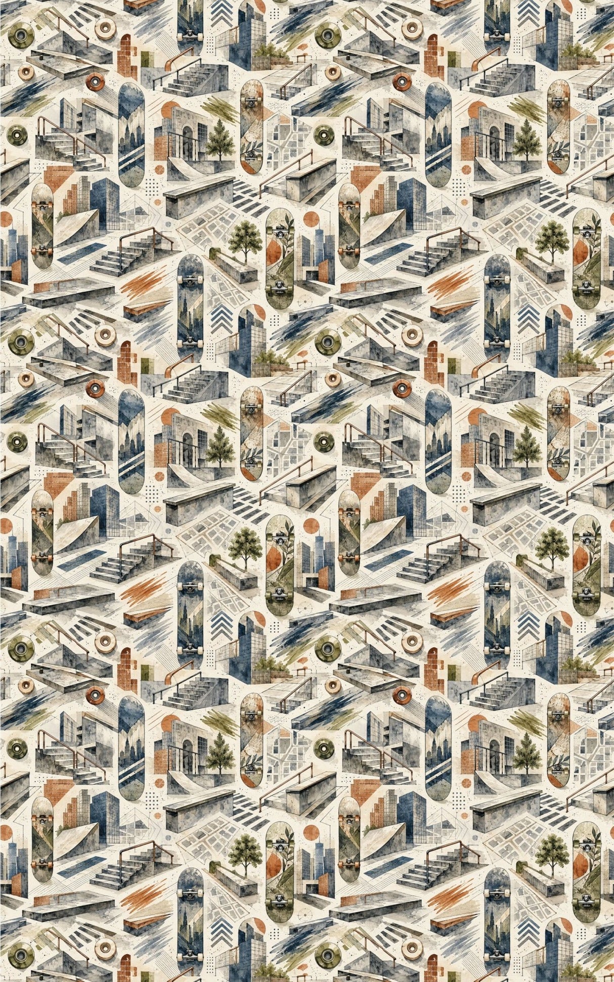 Street Geometry Wrapping Paper - London Penny Gift Wrap