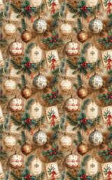 LIMITED TIME | Vintage Ornament Registry Wrapping Paper - London Penny Gift Wrap