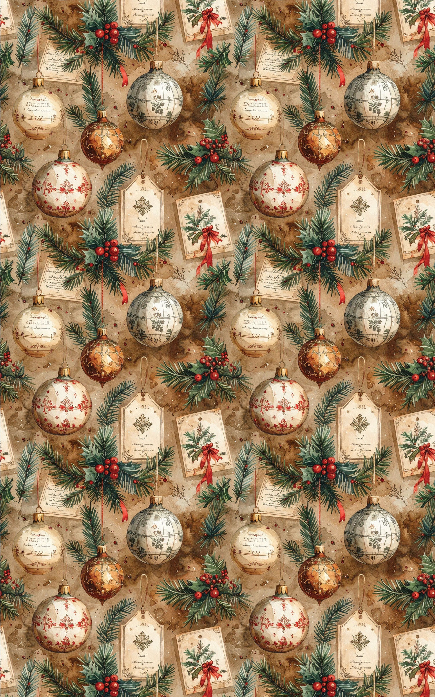 LIMITED TIME | Vintage Ornament Registry Wrapping Paper