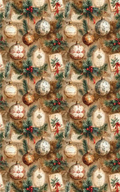 LIMITED TIME | Vintage Ornament Registry Wrapping Paper