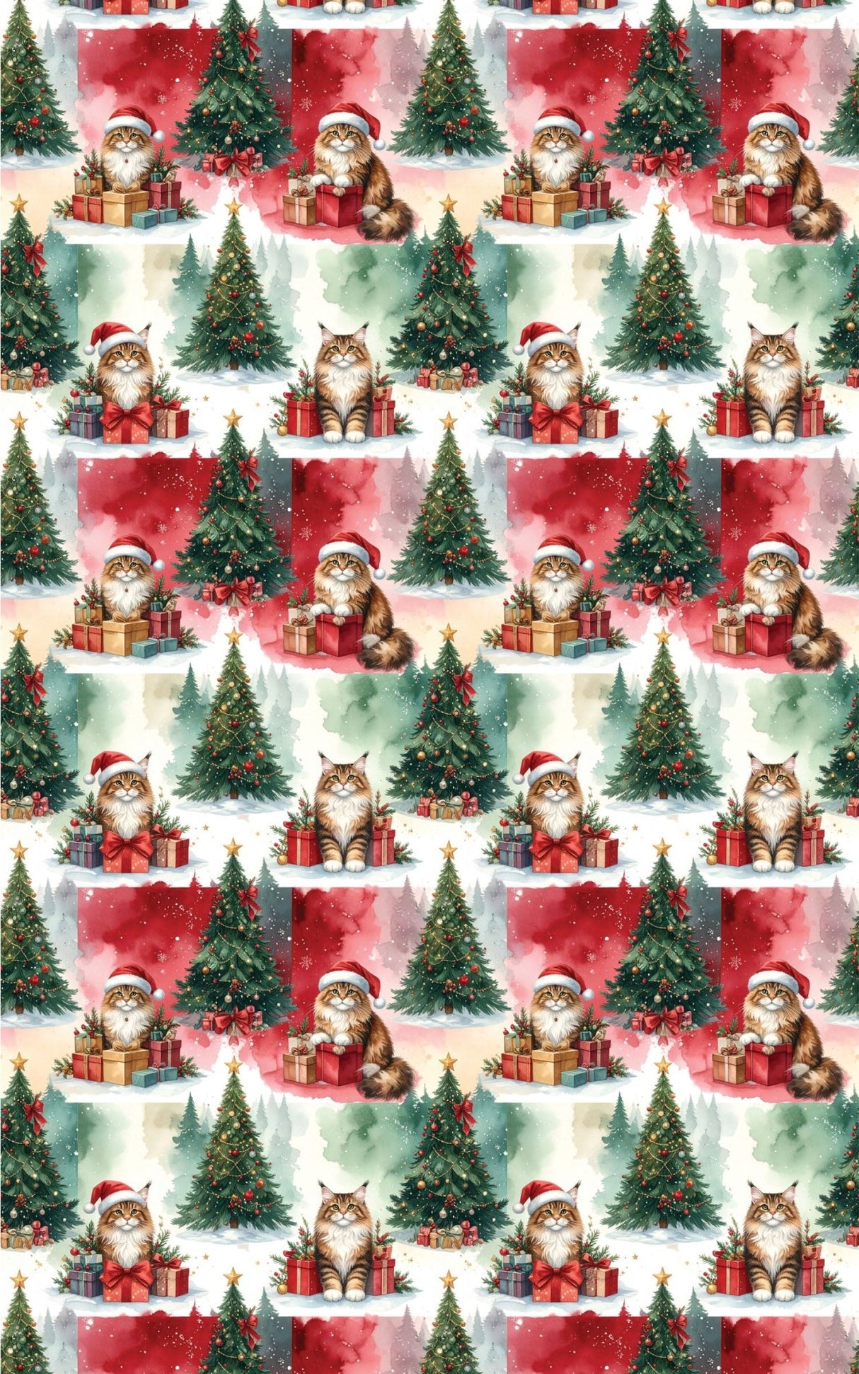Christmas Maine Coon Celebration Wrapping Paper - London Penny Gift Wrap