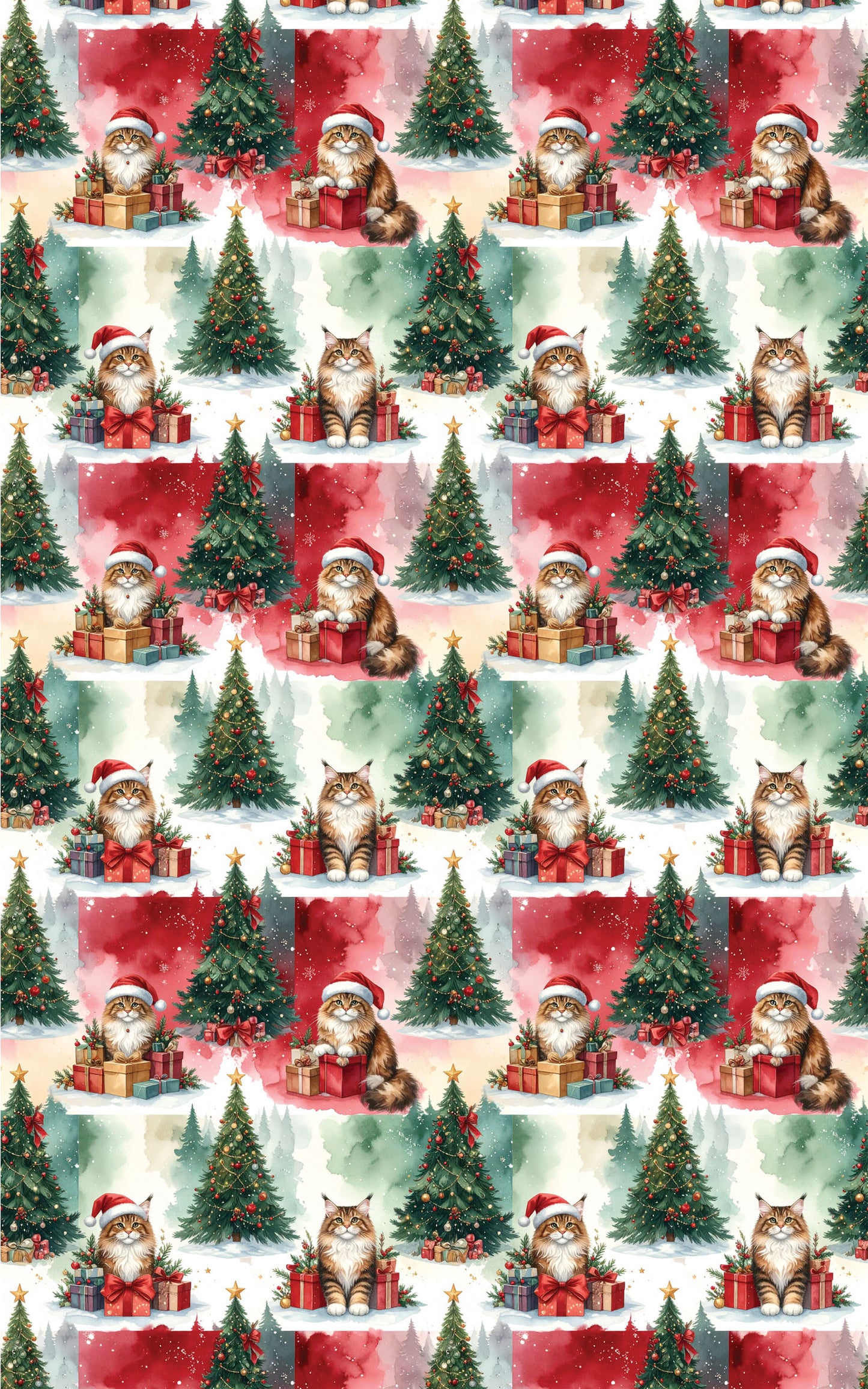 Christmas Maine Coon Celebration Wrapping Paper