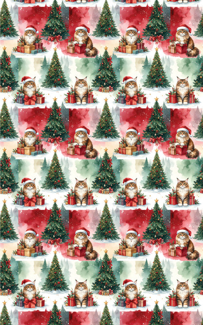Christmas Maine Coon Celebration Wrapping Paper