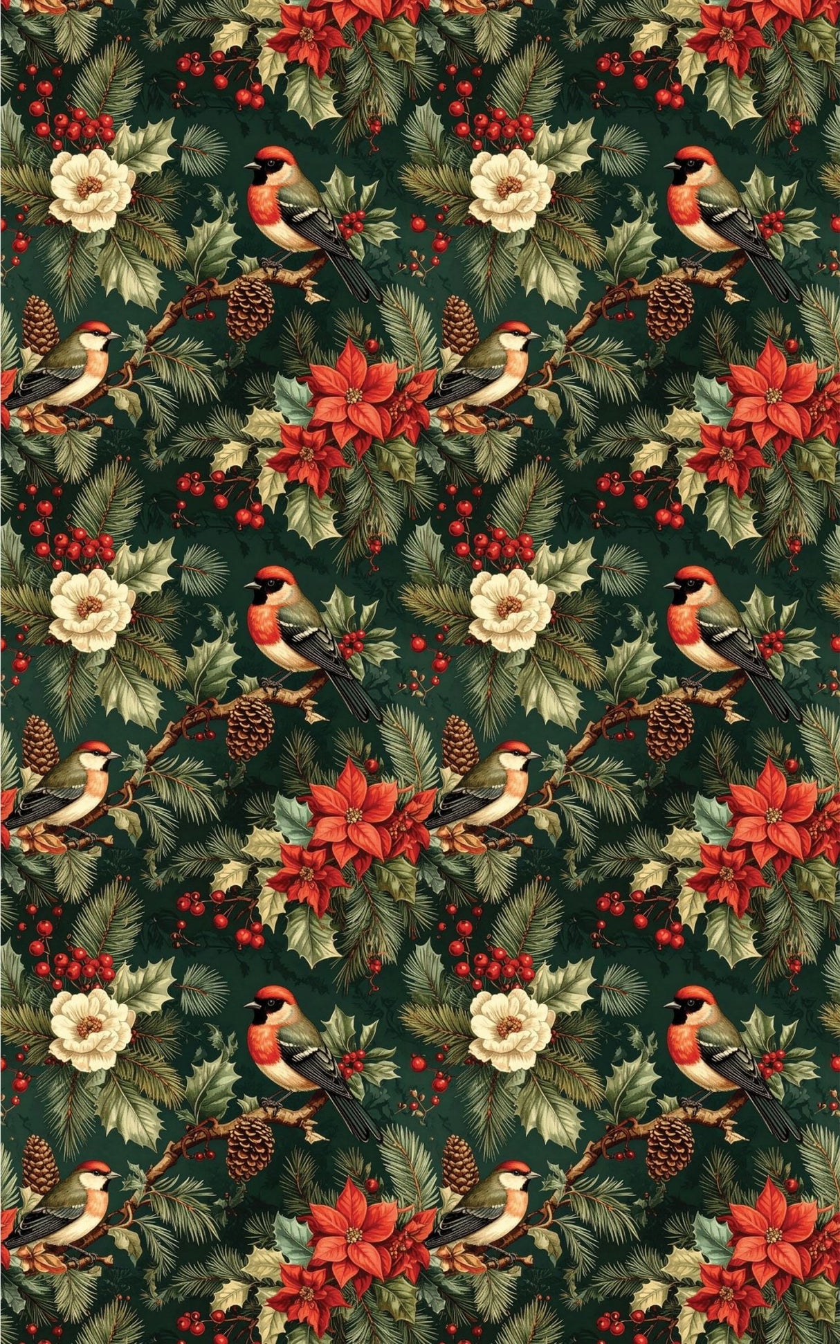 LIMITED TIME | Victorian Holiday Aviary Wrapping Paper - London Penny Gift Wrap