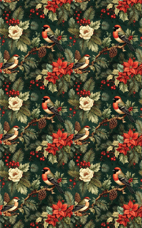 LIMITED TIME | Victorian Holiday Aviary Wrapping Paper - London Penny Gift Wrap