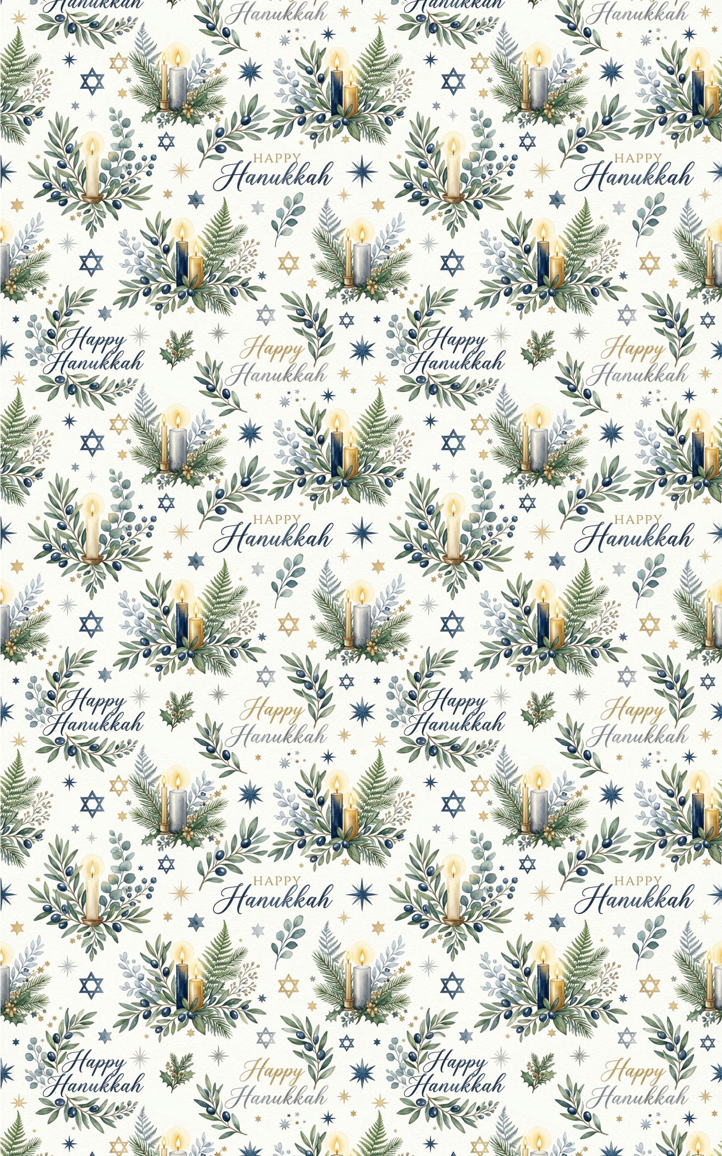 LIMITED TIME | Hanukkah Herbarium Glossy Wrapping Paper