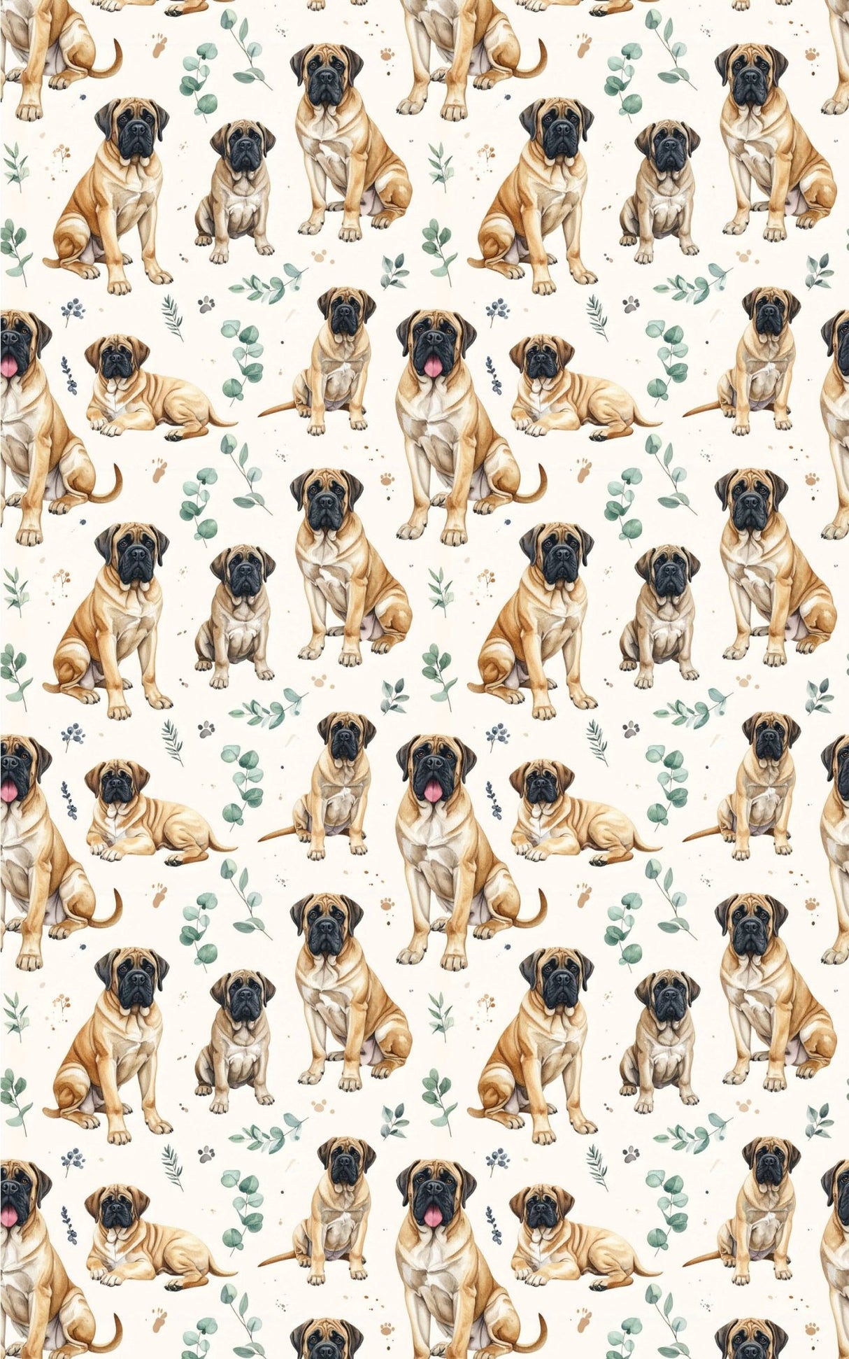 Gentle Giant Portraits (English Mastiff) Glossy Wrapping Paper - London Penny Gift Wrap
