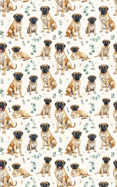 Gentle Giant Portraits (English Mastiff) Glossy Wrapping Paper - London Penny Gift Wrap
