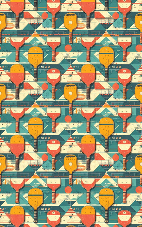 Pickleball Time Machine Wrapping Paper - London Penny Gift Wrap