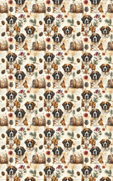 Vintage Alpine Archives (St. Bernard) Wrapping Paper - London Penny Gift Wrap