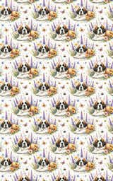 Wildflower Meadow (St. Bernard) Wrapping Paper - London Penny Gift Wrap