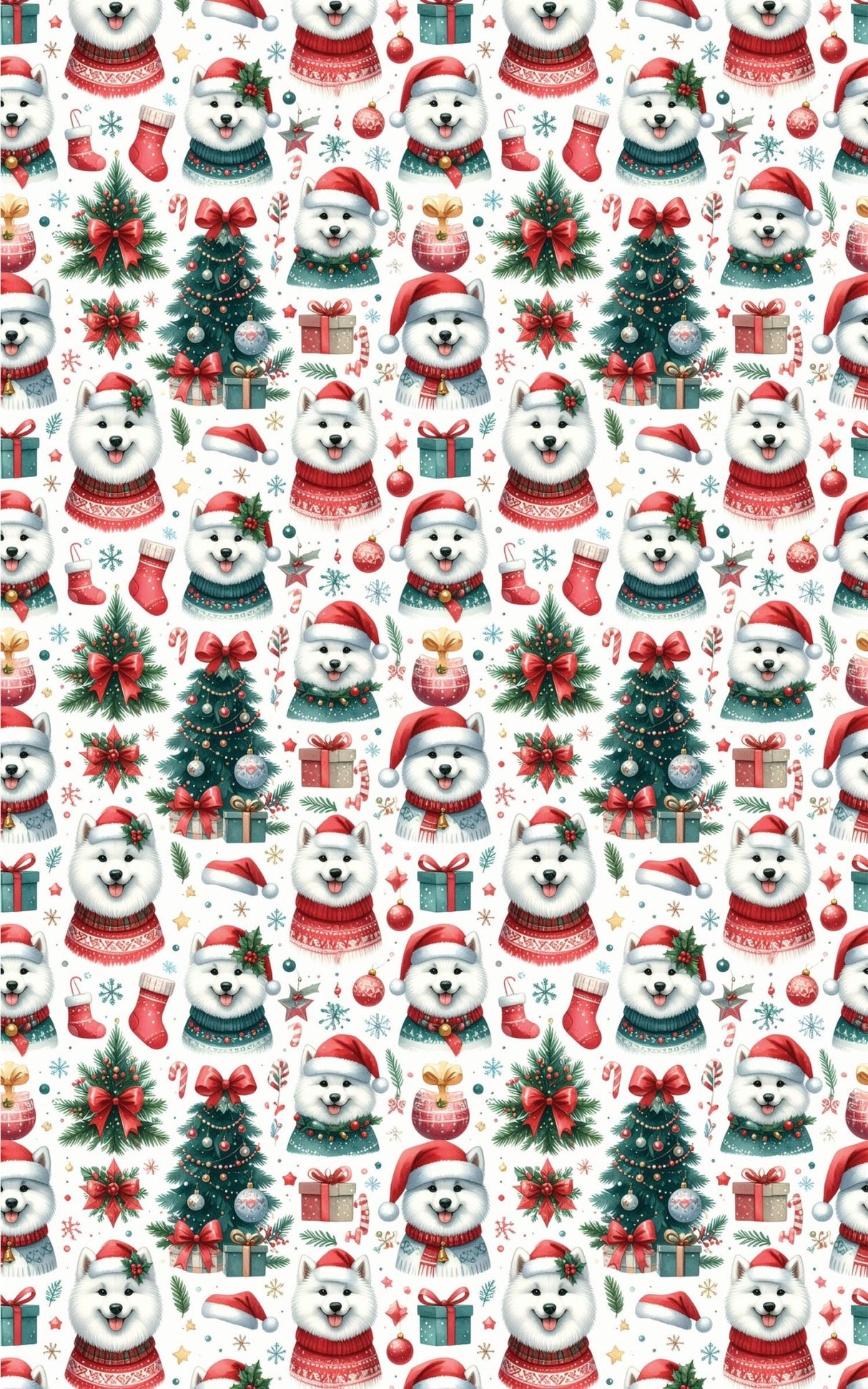 Samoyed Holiday Glossy Wrapping Paper - London Penny Gift Wrap