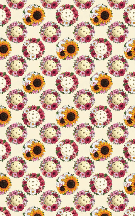 Blooming Pickleball Wreaths Wrapping Paper - London Penny Gift Wrap